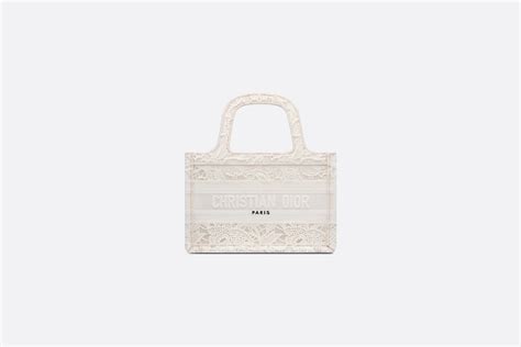 Mini Dior Book Tote Natural Macramé